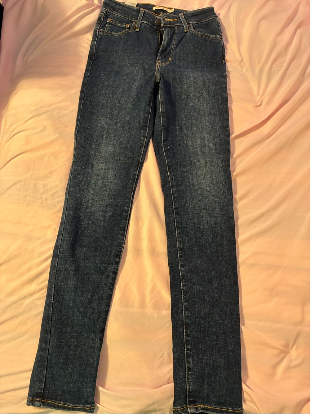 Levi's Straight Leg Jeans in Dark Blue Denim